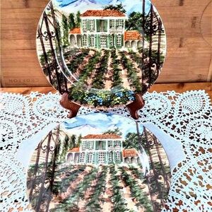 A set of four vintage of Bordeaux American Atelier Plates